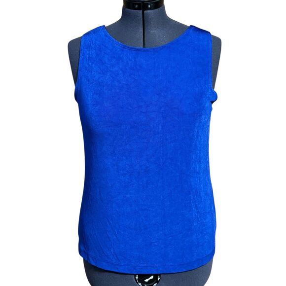 Chico's Travelers 3 Piece Pants Set Slinky Knit Royal Crotto Blue size 12/14 (2) - Picture 2 of 16